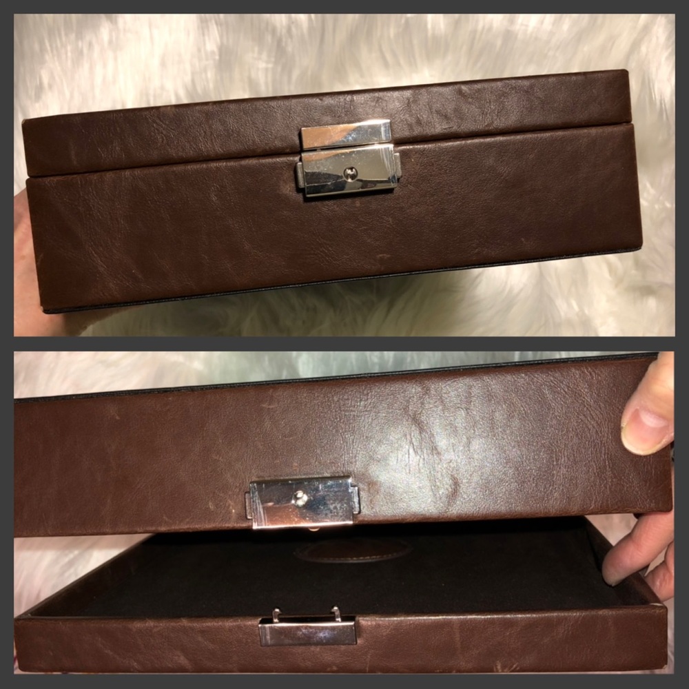 Brown Faux Leather Jewelry Box - Picture 2 of 8